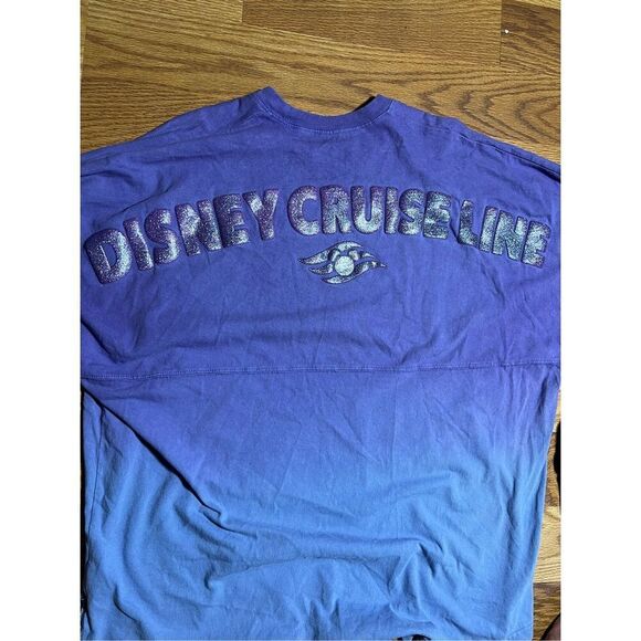 Disney Cruise Line Spirit Jersey Puff Print Glitter L/S Shirt - Picture 2 of 6